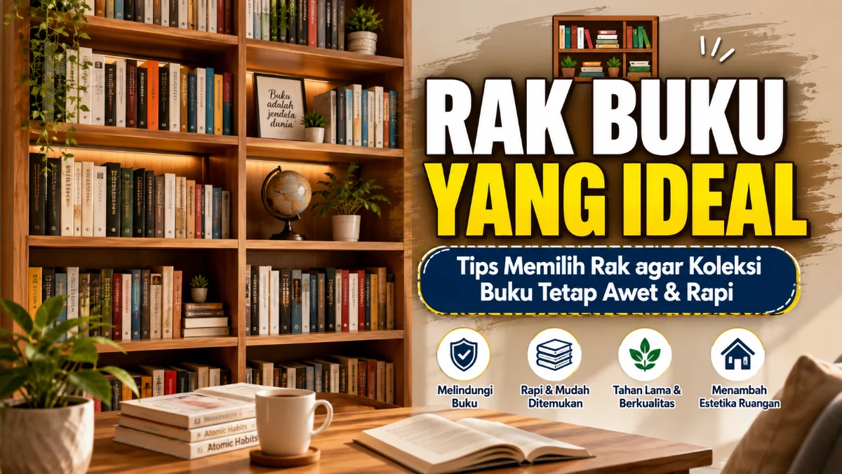 Rak Buku yang Ideal: Panduan Memilih Rak Buku yang Tepat untuk Koleksi Tetap Rapi dan Awet