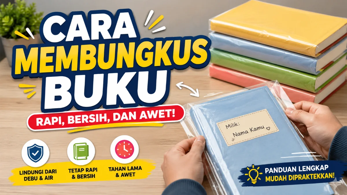 Cara Membungkus Buku: Panduan Lengkap Agar Buku Tetap Rapi, Bersih, dan Awet
