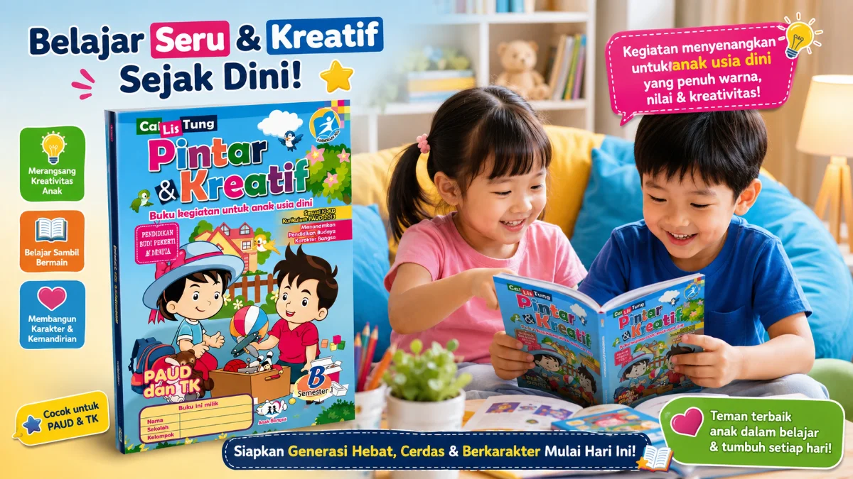 MENUMBUHKAN MINAT BELAJAR SI KECIL DENGAN BUKU CA-LIS-TUNG PINTAR & KREATIF