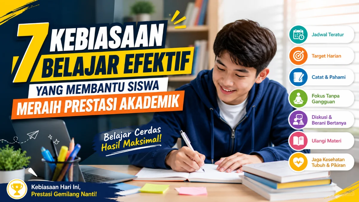 7 Kebiasaan Belajar Efektif yang Membantu Siswa Meraih Prestasi Akademik